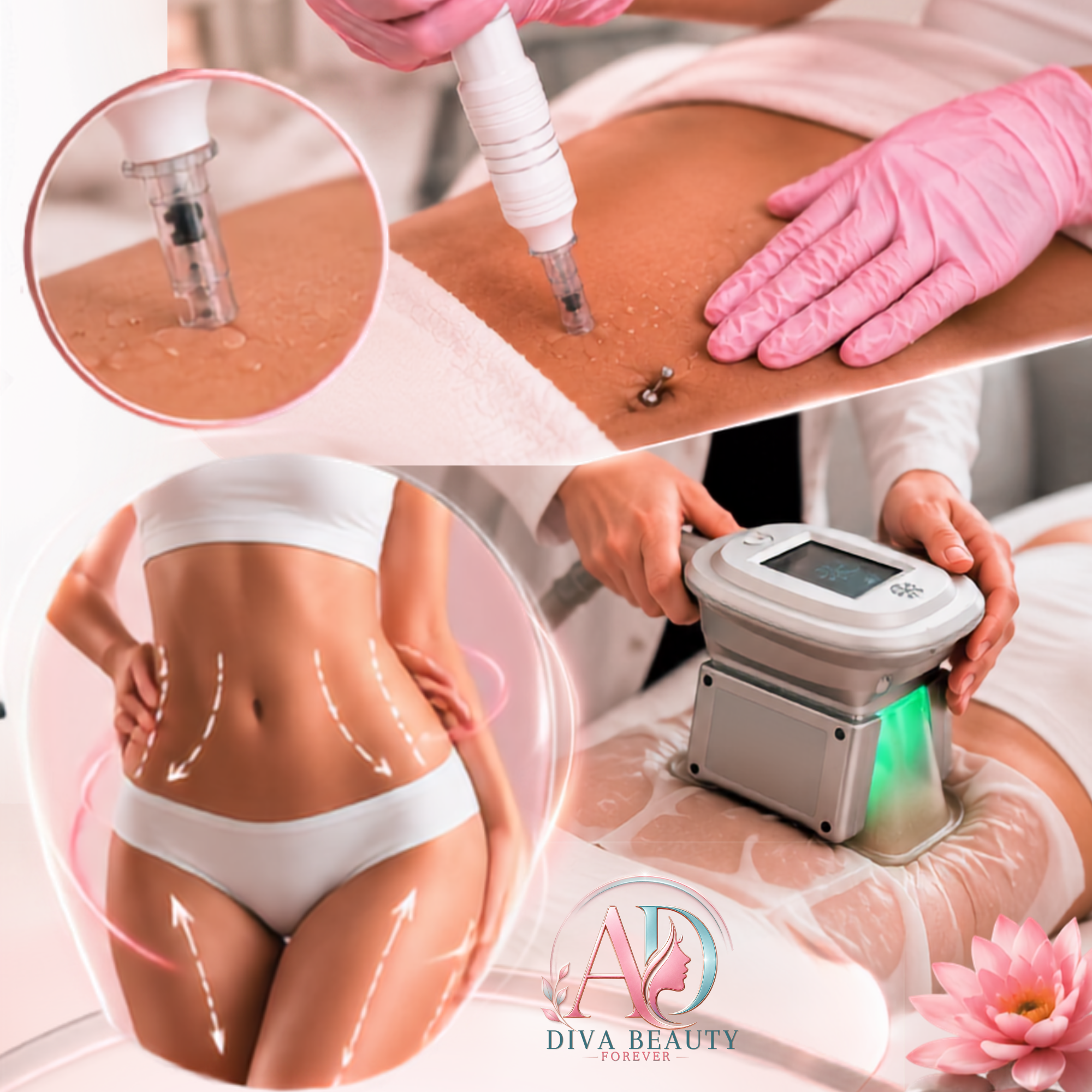 Tratament de lipoliză localizată cu Hyaluron Pen în Deva realizat la Diva Beauty Forever pentru reducerea grăsimii localizate și remodelarea siluetei.