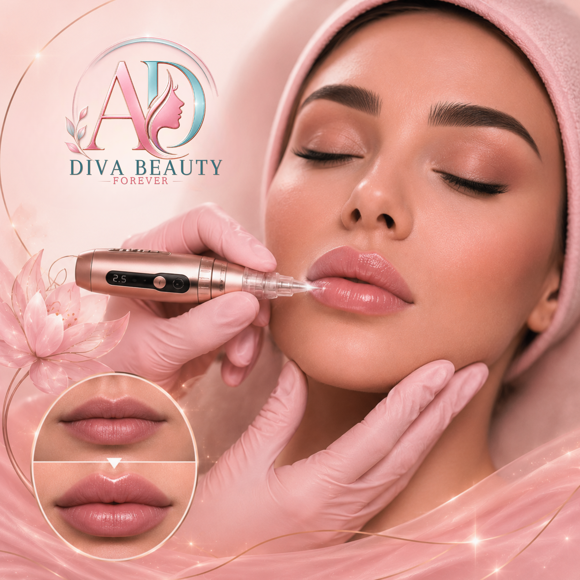 Tratament Hyaluron Pen pentru mărirea buzelor în Deva la Diva Beauty Forever, fără ace și cu rezultate naturale.